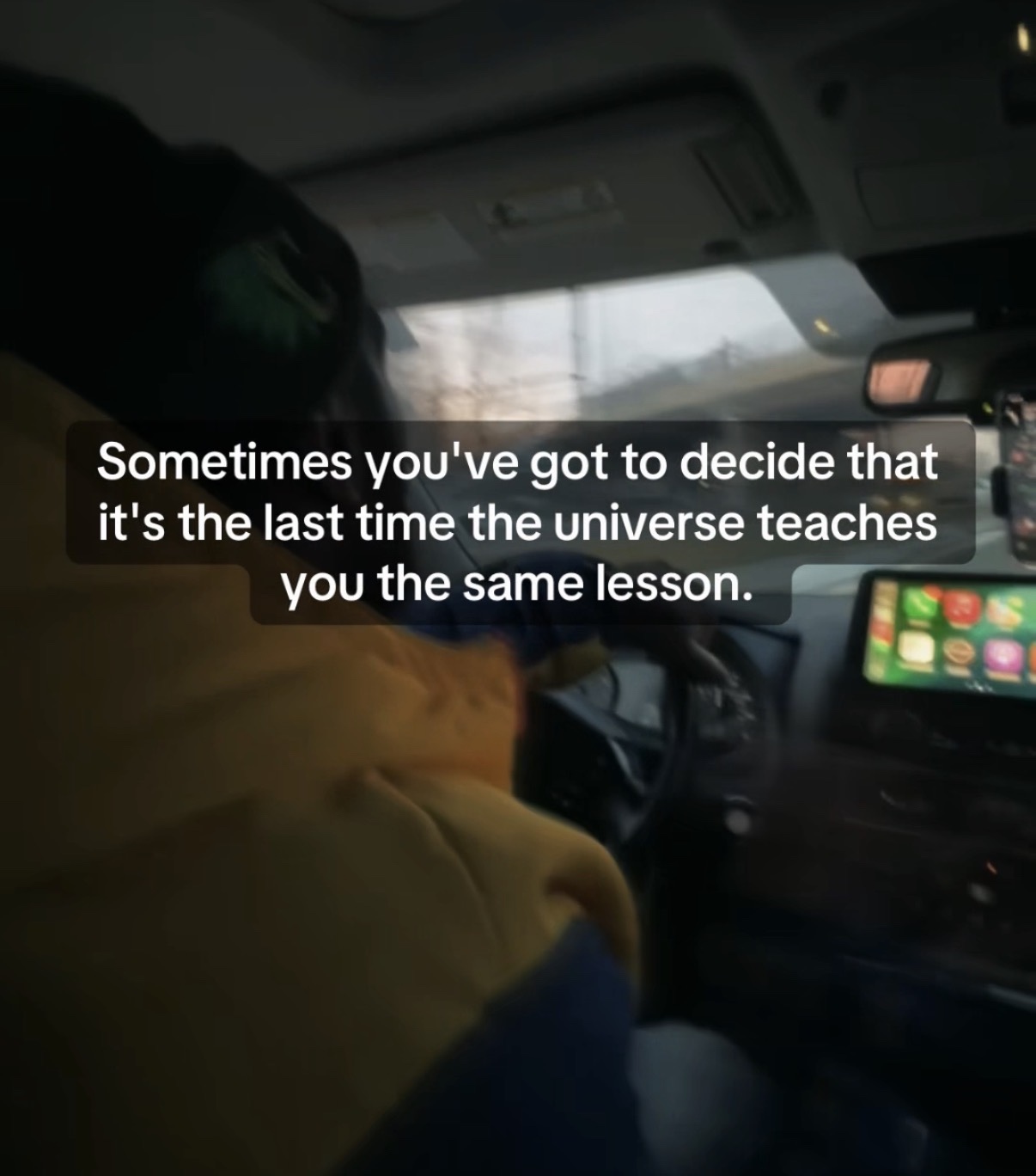 Sometimes you’ve got to decide that it’s the last time the universe teaches you the same lesson.